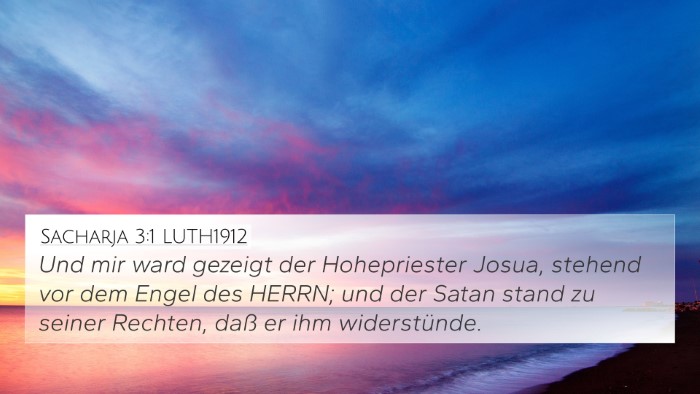 Sacharja 3:1 LUTH1912 Bible Verse Image