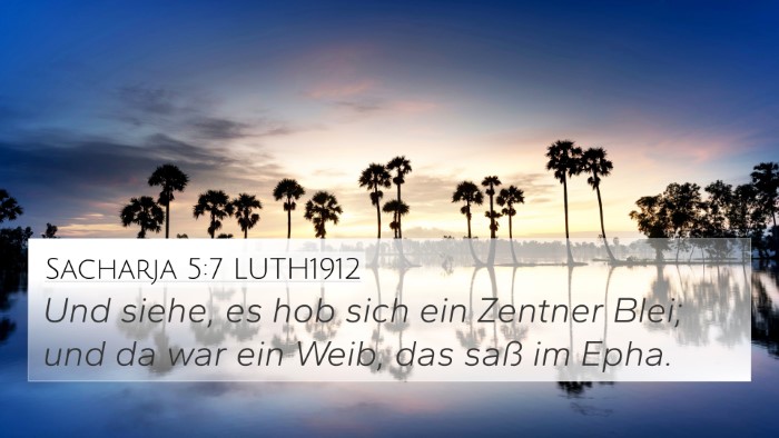 Sacharja 5:7 LUTH1912 Bible Verse Image