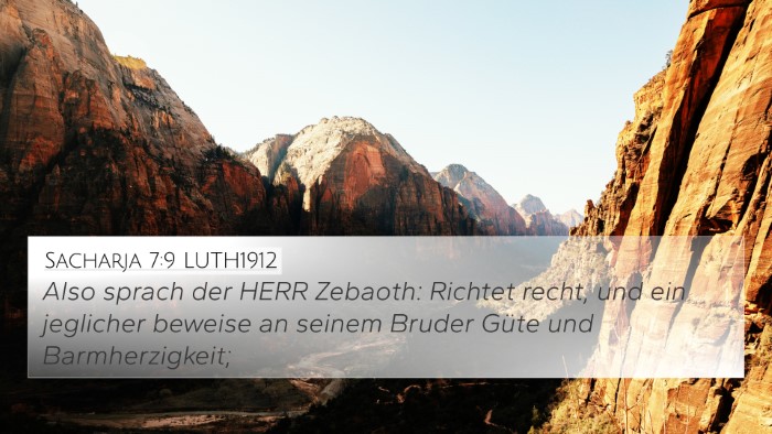 Sacharja 7:9 LUTH1912 Bible Verse Image