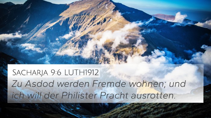 Sacharja 9:6 LUTH1912 Bible Verse Image