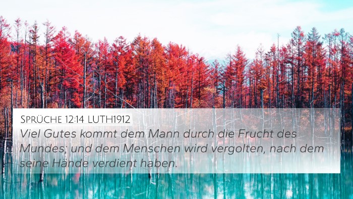 Sprüche 12:14 LUTH1912 Bible Verse Image