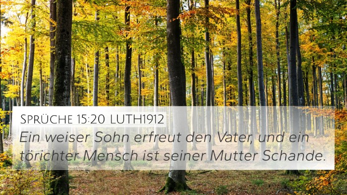 Sprüche 15:20 LUTH1912 Bible Verse Image
