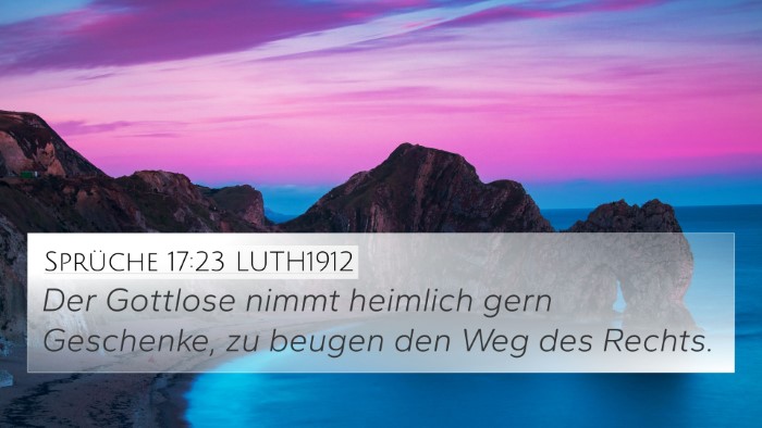 Sprüche 17:23 LUTH1912 Bible Verse Image