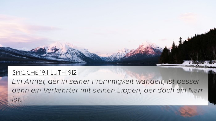Sprüche 19:1 LUTH1912 Bible Verse Image