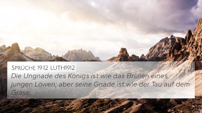 Sprüche 19:12 LUTH1912 Bible Verse Image