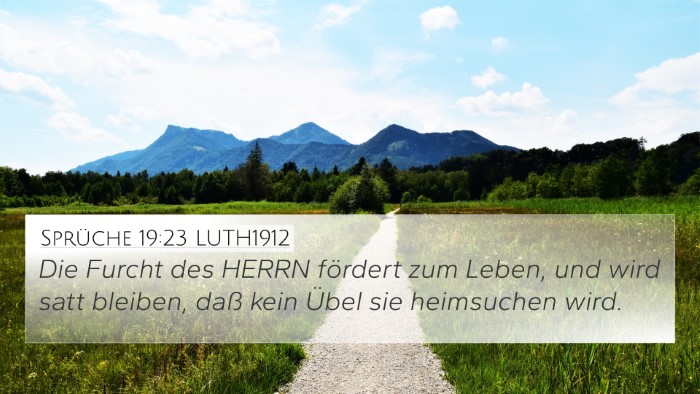 Sprüche 19:23 LUTH1912 4K Wallpaper - Die Furcht des HERRN fördert zum Leben, und wird - 4K Wallpaper Bible Verse