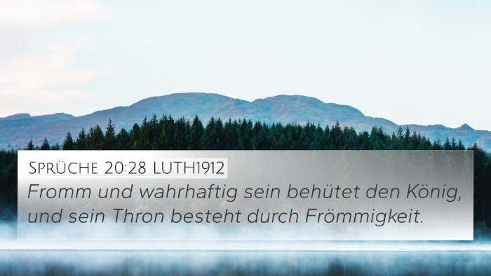 Sprüche 20:28 LUTH1912 Bible Verse Image