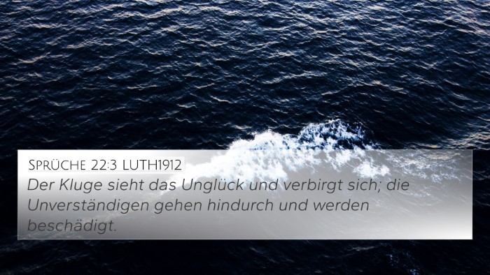 Sprüche 22:3 LUTH1912 Bible Verse Image