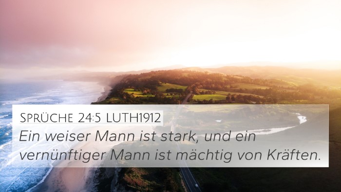 Sprüche 24:5 LUTH1912 Bible Verse Image