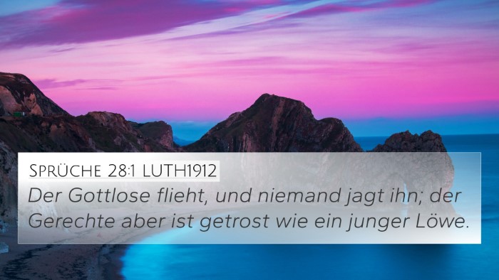 Sprüche 28:1 LUTH1912 Bible Verse Image