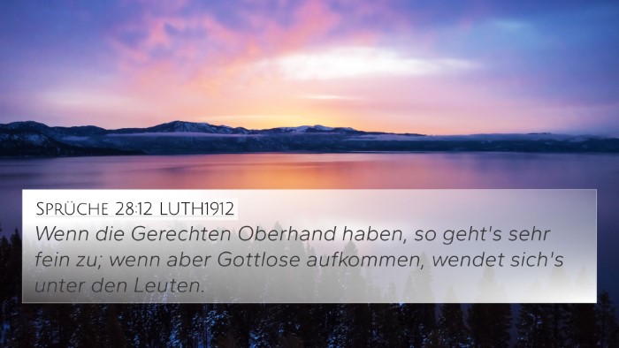 Sprüche 28:12 LUTH1912 Bible Verse Image