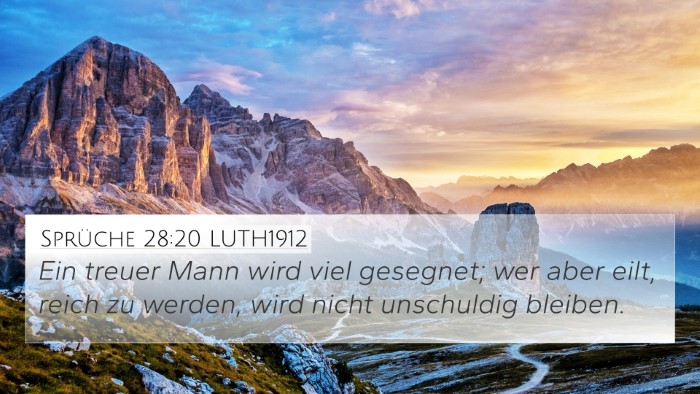 Sprüche 28:20 LUTH1912 Bible Verse Image