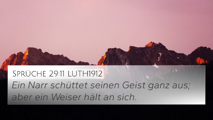 Sprüche 29:11 LUTH1912 Bible Verse Image