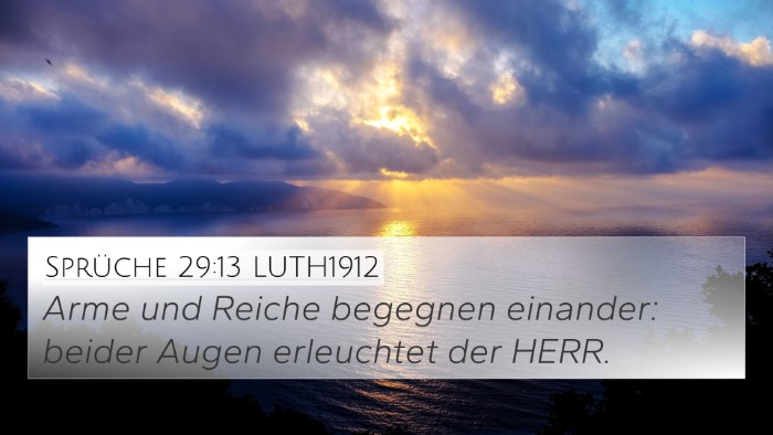Sprüche 29:13 LUTH1912 Bible Verse Image