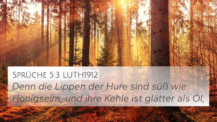 Sprüche 5:3 LUTH1912 Bible Verse Image
