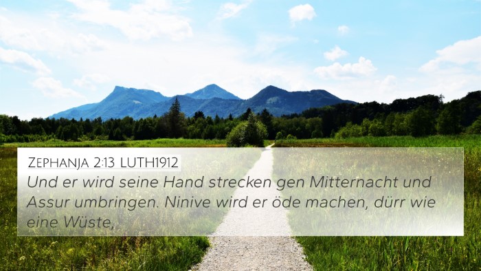 Zephanja 2:13 LUTH1912 Bible Verse Image