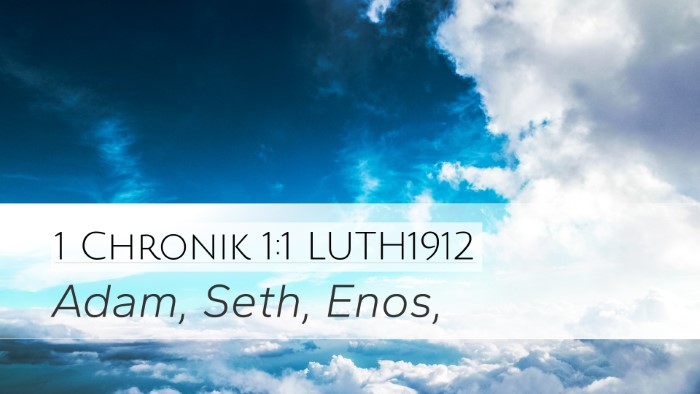 1 Chronik 1:1 LUTH1912 Bible Verse Image