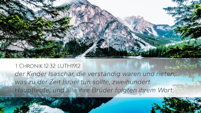 1 Chronik 12:32 LUTH1912 Bible Verse Image