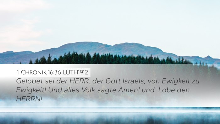 1 Chronik 16:36 LUTH1912 Bible Verse Image