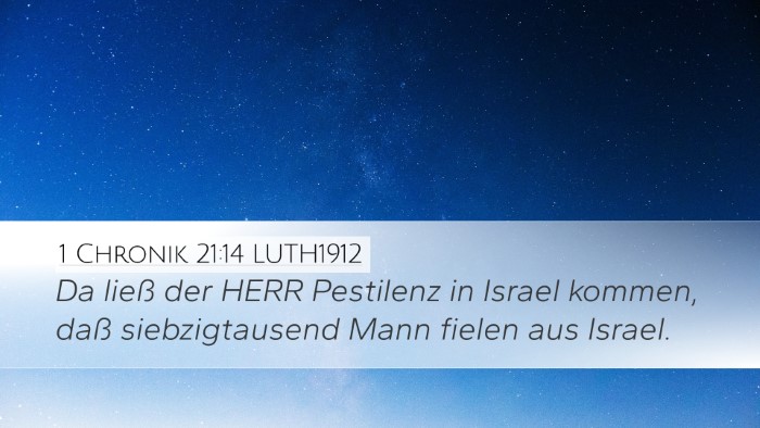 1 Chronik 21:14 LUTH1912 Bible Verse Image