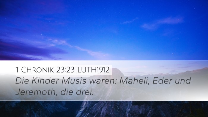 1 Chronik 23:23 LUTH1912 Bible Verse Image