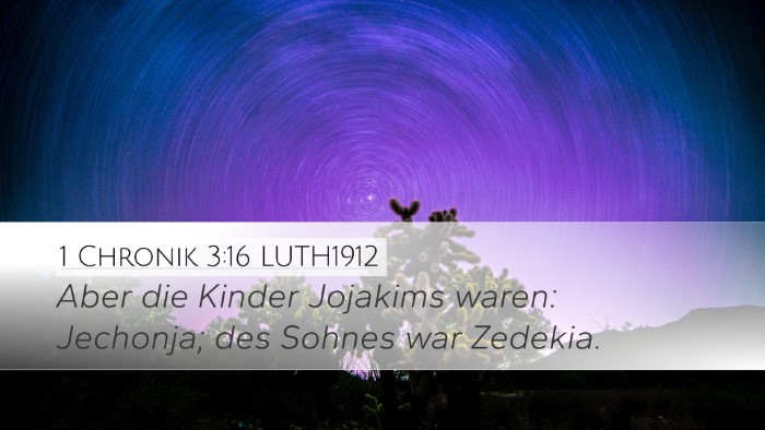 1 Chronik 3:16 LUTH1912 Bible Verse Image