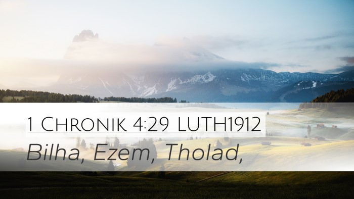 1 Chronik 4:29 LUTH1912 Bible Verse Image