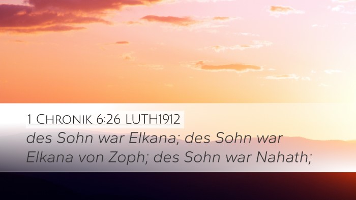 1 Chronik 6:26 LUTH1912 Bible Verse Image