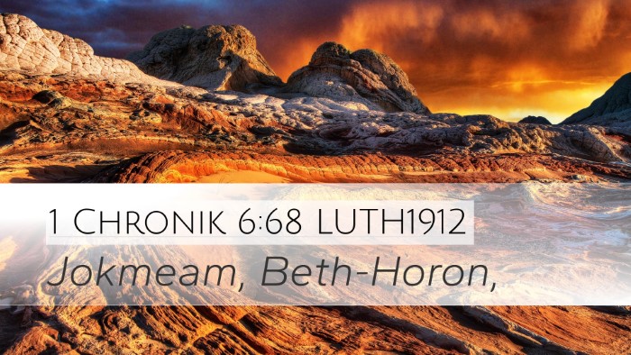 1 Chronik 6:68 LUTH1912 Bible Verse Image