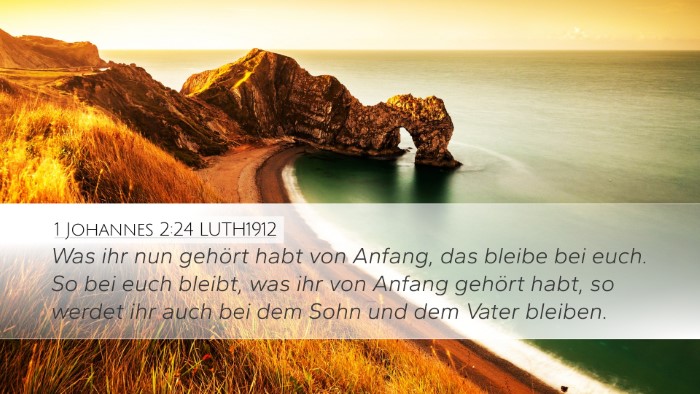 1 Johannes 2:24 LUTH1912 Bible Verse Image