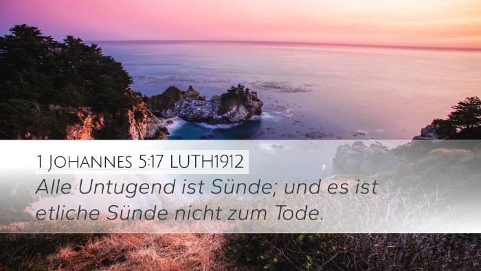 1 Johannes 5:17 LUTH1912 Bible Verse Image