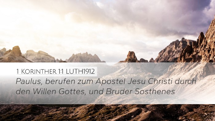 1 Korinther 1:1 LUTH1912 Bible Verse Image