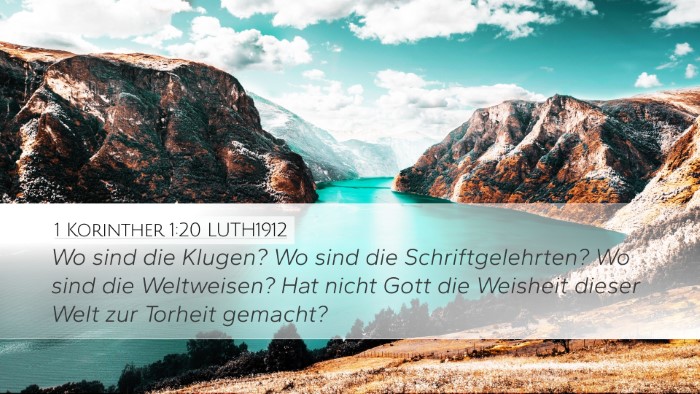 1 Korinther 1:20 LUTH1912 Bible Verse Image