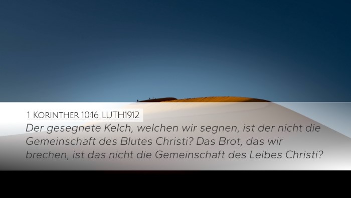 1 Korinther 10:16 LUTH1912 Bible Verse Image