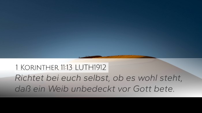 1 Korinther 11:13 LUTH1912 Bible Verse Image