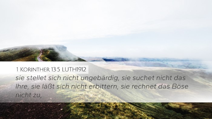 1 Korinther 13:5 LUTH1912 Bible Verse Image