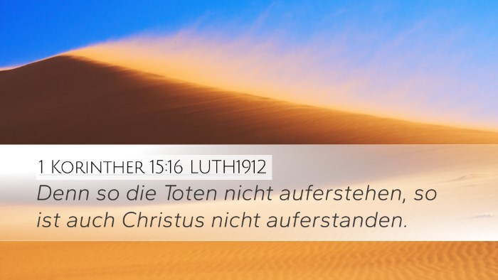 1 Korinther 15:16 LUTH1912 Bible Verse Image