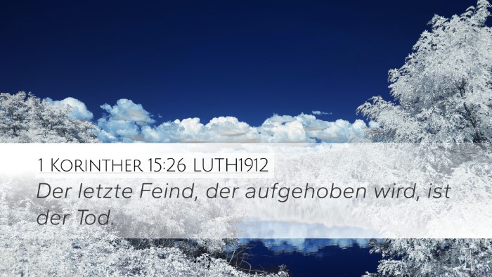 1 Korinther 15:26 LUTH1912 Bible Verse Image