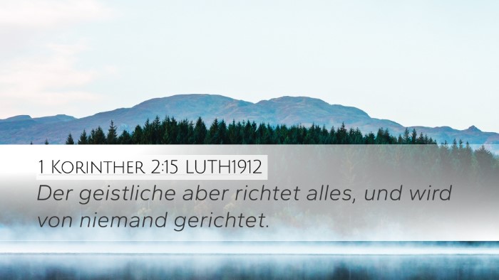 1 Korinther 2:15 LUTH1912 Bible Verse Image