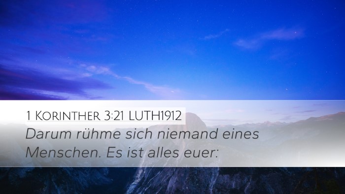 1 Korinther 3:21 LUTH1912 Bible Verse Image