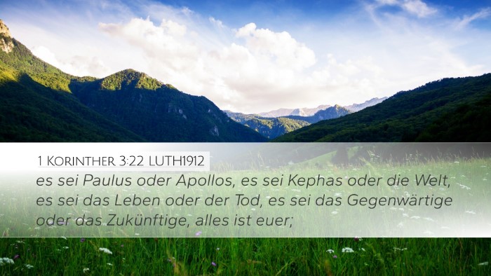 1 Korinther 3:22 LUTH1912 Bible Verse Image