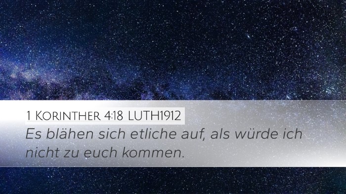 1 Korinther 4:18 LUTH1912 Bible Verse Image