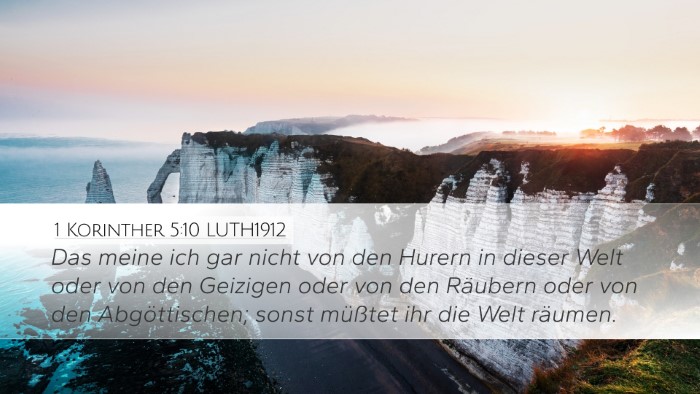 1 Korinther 5:10 LUTH1912 Desktop Wallpaper - Das meine ich gar nicht von den Hurern in dieser - Desktop Bible Verse Wallpaper