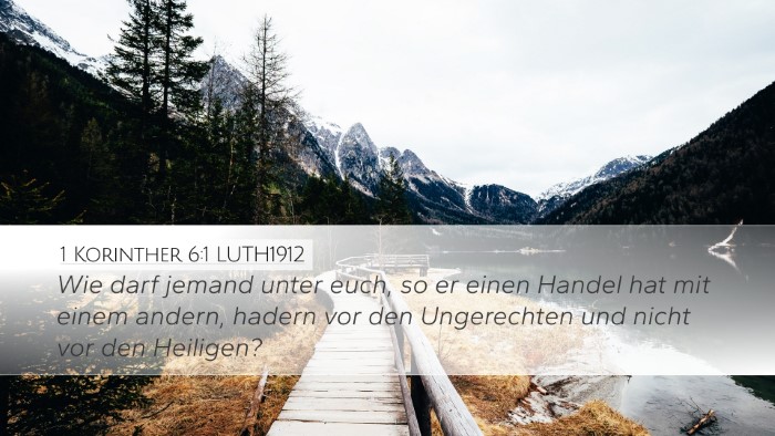 1 Korinther 6:1 LUTH1912 Bible Verse Image