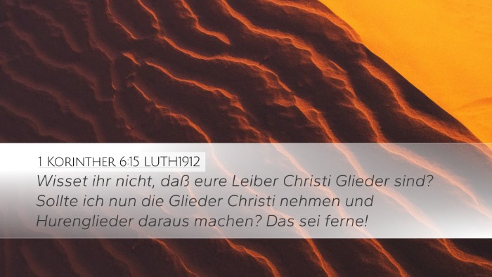 1 Korinther 6:15 LUTH1912 Bible Verse Image