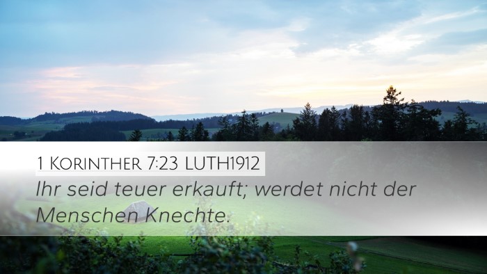 1 Korinther 7:23 LUTH1912 Bible Verse Image