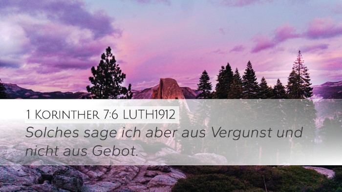 1 Korinther 7:6 LUTH1912 Bible Verse Image