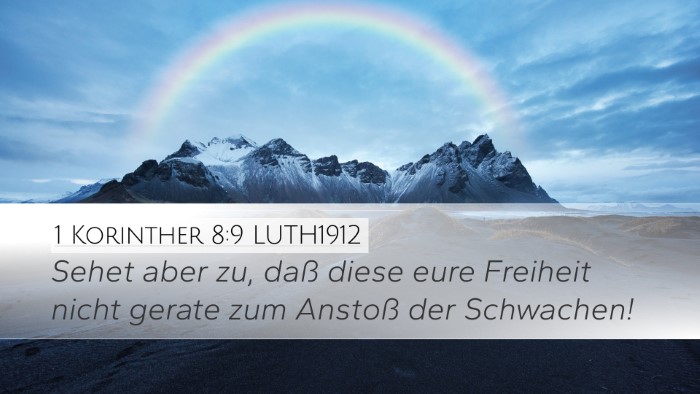 1 Korinther 8:9 LUTH1912 Bible Verse Image