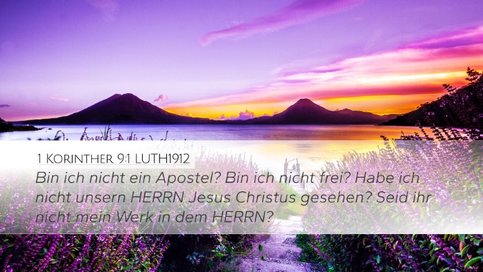 1 Korinther 9:1 LUTH1912 Bible Verse Image