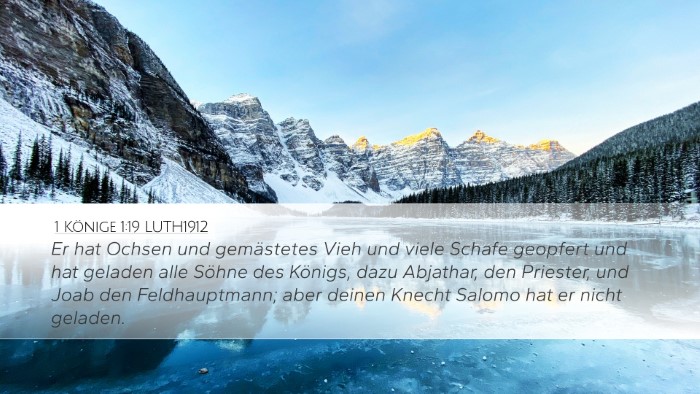 1 Könige 1:19 LUTH1912 Bible Verse Image